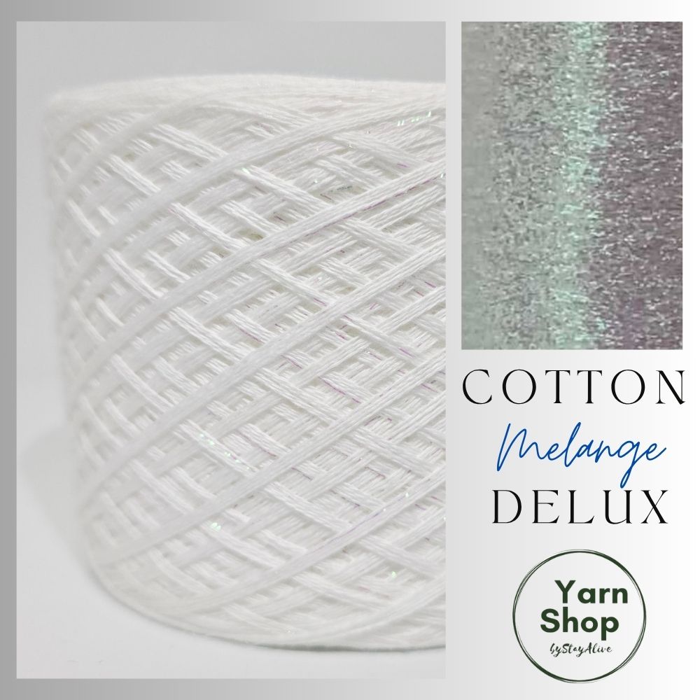 Melange DeLux Yarn Cake Pure Cotton Extrafine 1+32