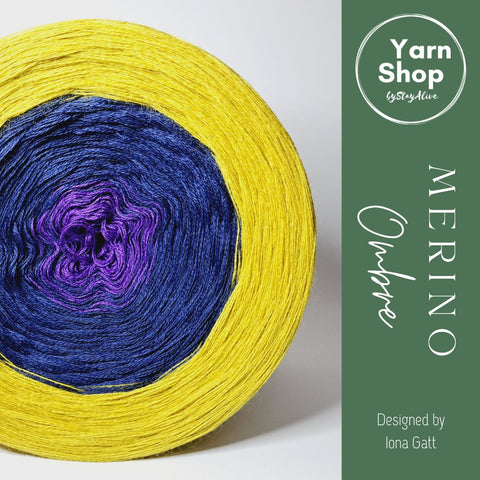 Pure Merino Ombre Yarn Cake 60-4x69-5x63, Extrafine Superwash