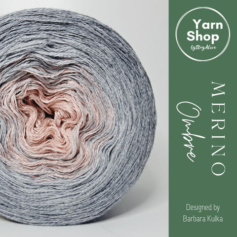 Pure Merino Ombre Yarn Cake 66-73-3, Extrafine Superwash