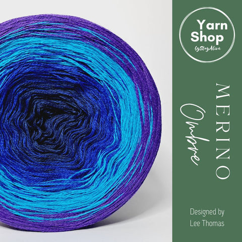 Pure Merino Extra Fine Superwash Ombre Yarn Cake 69-39-14-60