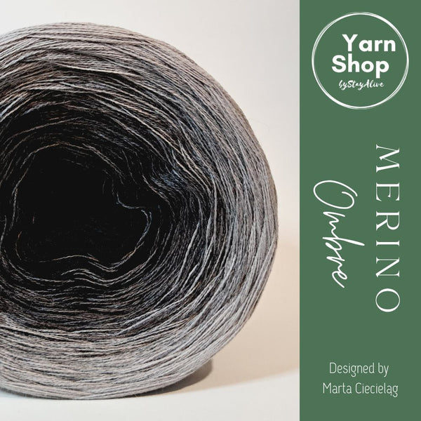 Pure Merino Ombre Yarn Cake 8-55-3-73, Extrafine Superwash