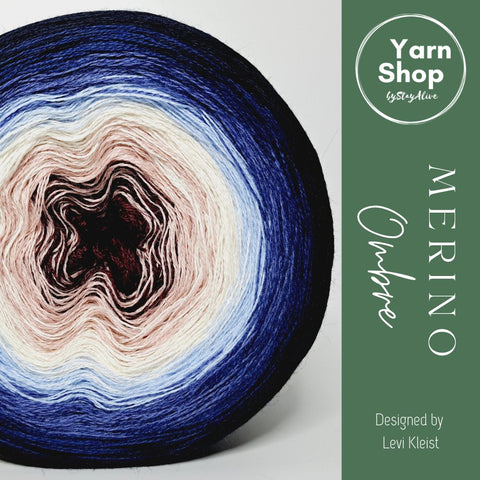 Pure Merino Ombre Yarn Cake 49-66-52-29-70-69-17, Extrafine Superwash