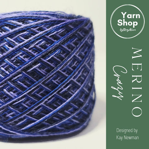 MC 11+39+67 3PLY Crazy Yarn Cake Pure Merino Extrafine Superwash