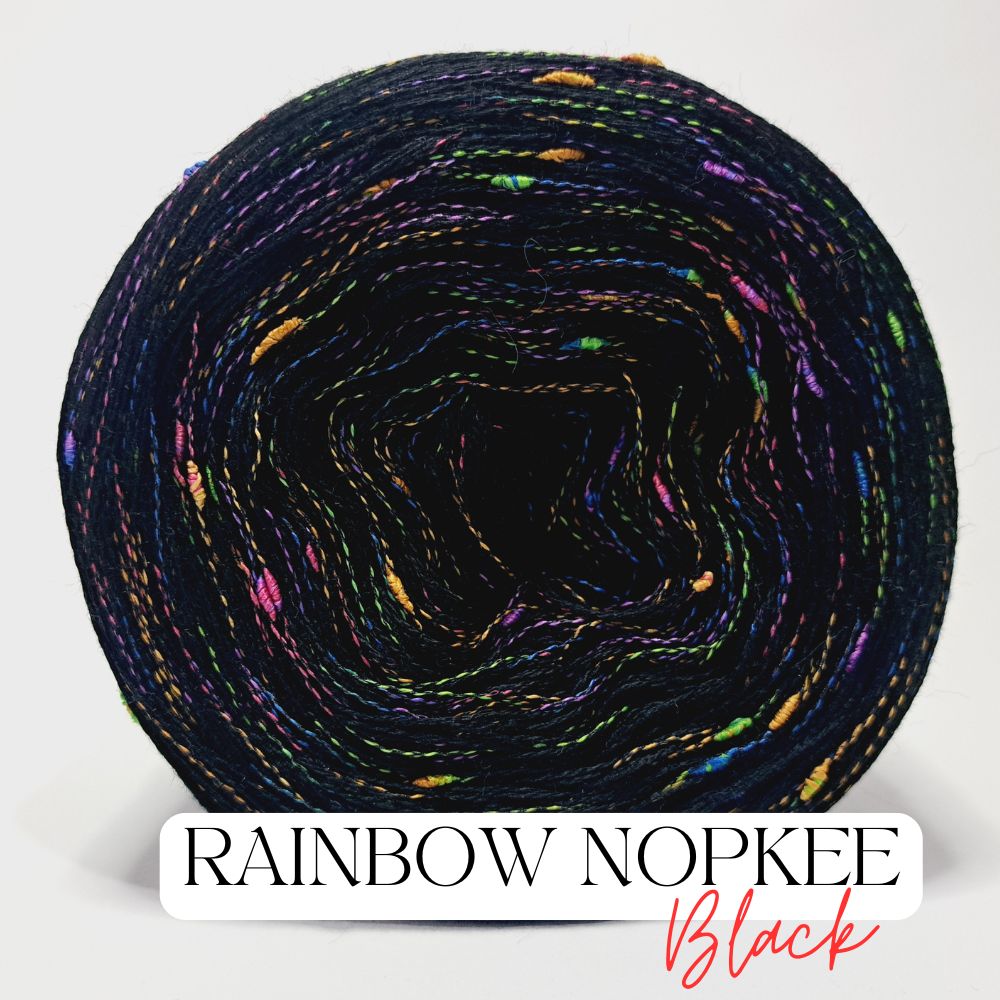 Fancy Yarn Rainbow Nopkee Black