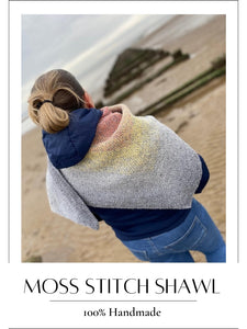 Handmade crochet Shawl Moss Stitch