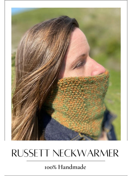 Handmade knitted Neckwarmer Russett