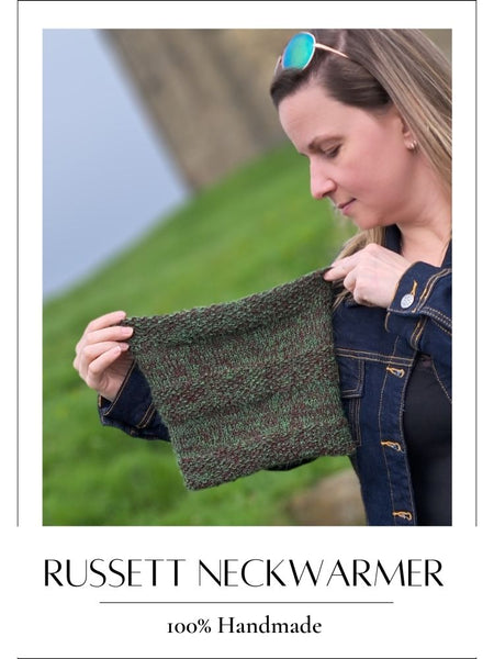 Handmade knitted Neckwarmer Russett