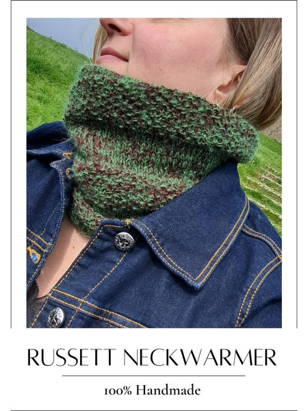 Handmade knitted Neckwarmer Russett