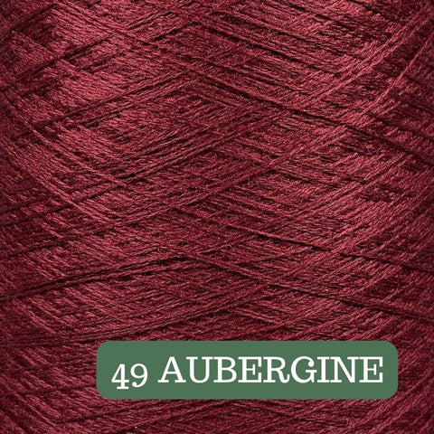 Pure Merino Solid Aubergine Yarn Cake, Extrafine Superwash