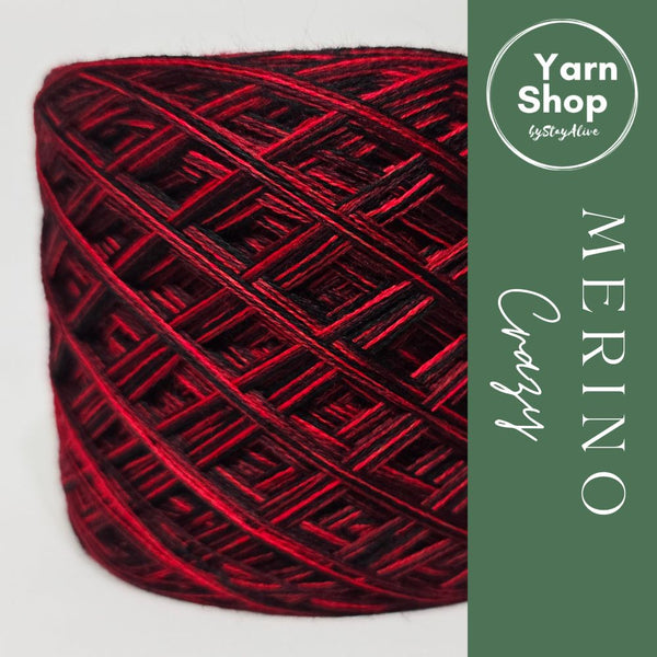 MC 1+8+13+49 4PLY Crazy Yarn Cake Pure Merino Extrafine Superwash