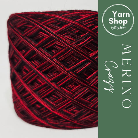 MC 1+8+13+49 4PLY Crazy Yarn Cake Pure Merino Extrafine Superwash