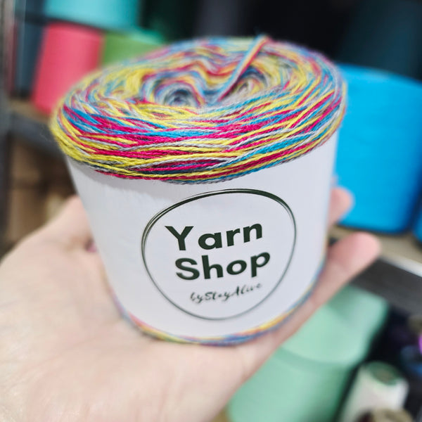 MC 2+3+63+65 4PLY Crazy Yarn Cake Pure Merino Extrafine Superwash