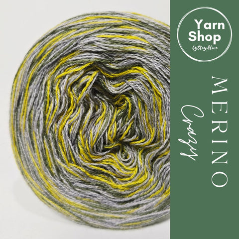 MC 3+19+63+73 4PLY Crazy Yarn Cake Pure Merino Extrafine Superwash