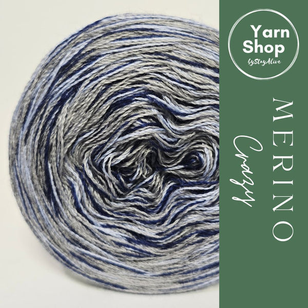 MC 3+29+69+73 4PLY Crazy Yarn Cake Pure Merino Extrafine Superwash