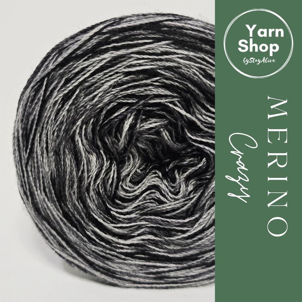 MC 3+8+55+73 4PLY Crazy Yarn Cake Pure Merino Extrafine Superwash