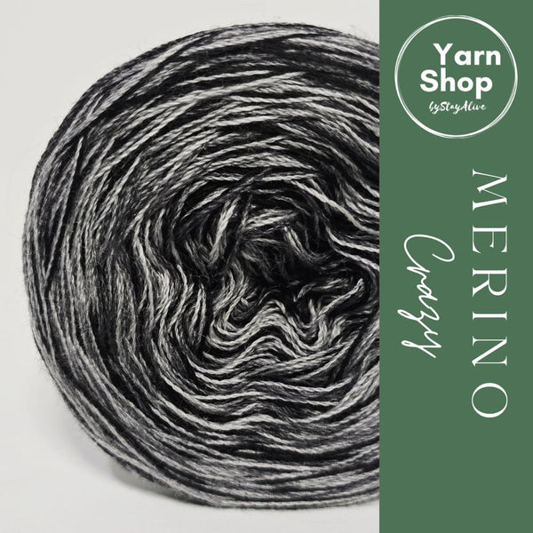 MC 3+8+55+73 4PLY Crazy Yarn Cake Pure Merino Extrafine Superwash