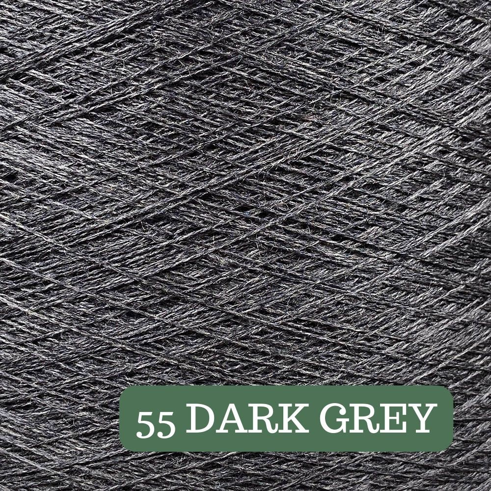 Pure Merino Solid Dark Grey Yarn Cake, Extrafine Superwash