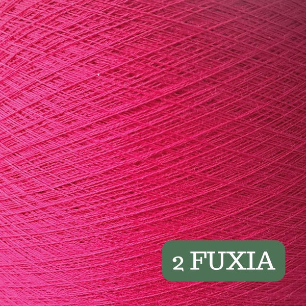 Pure Merino Solid Fuxia Yarn Cake, Extrafine Superwash