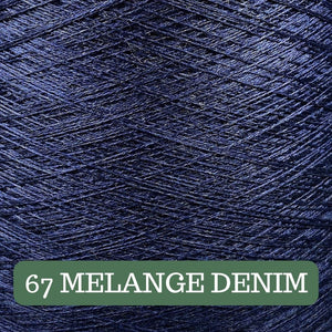 Pure Merino Solid Melange Denim Yarn Cake, Extrafine Superwash