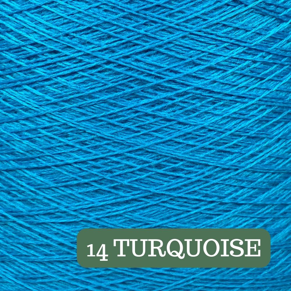 Pure Merino Solid Turquoise Yarn Cake, Extrafine Superwash