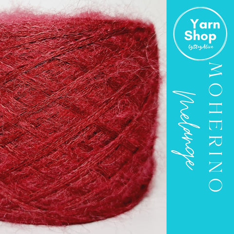 MOHM 1+30 Moherino Melange Yarn Cake Merino Mohair