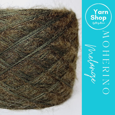 MOHM 35+53 Moherino Melange Yarn Cake Merino Mohair