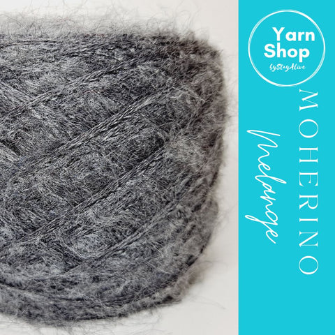 MOHM 55+60 Moherino Melange Yarn Cake Merino Mohair