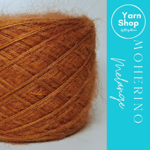 MOHM 57+31 Moherino Melange Yarn Cake Merino Mohair