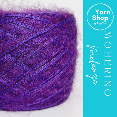 MOHM 60+45 Moherino Melange Yarn Cake Merino Mohair