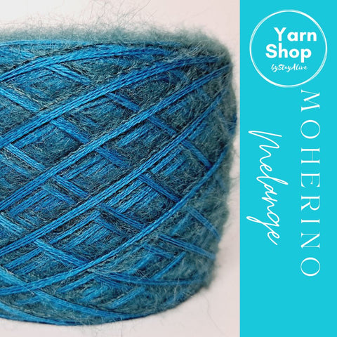 MOHM 65+41 Moherino Melange Yarn Cake Merino Mohair