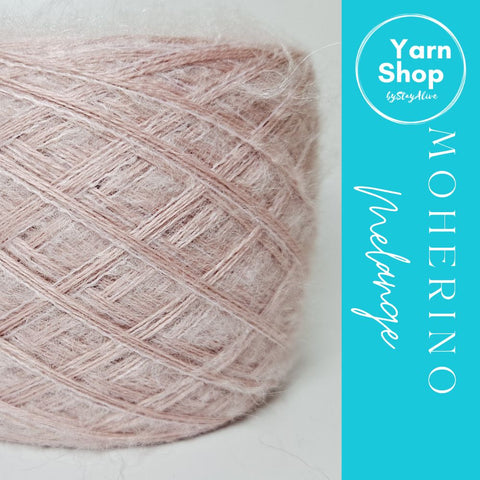 MOHM 66+52 Moherino Melange Yarn Cake Merino Mohair