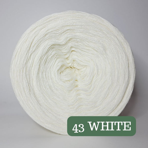 Pure Merino Solid White Yarn Cake, Extrafine Superwash