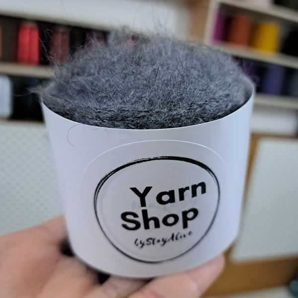 Mohair Solo Charcoal Yarn