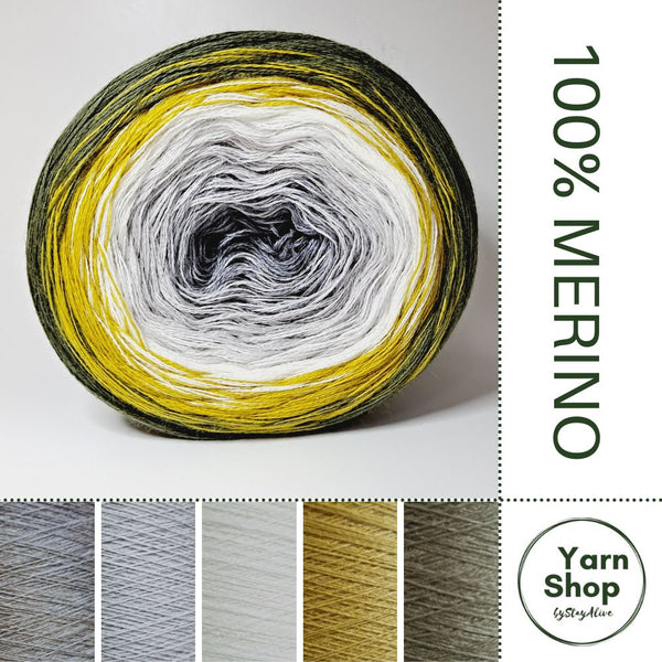 Limited Edition Pure Merino Ombre Yarn Cake 6-5-43-63-19