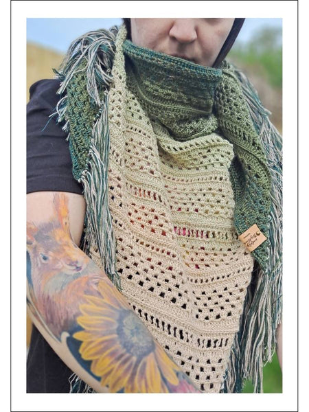 Crochet Pattern Klasyk Scarf Side 3in1