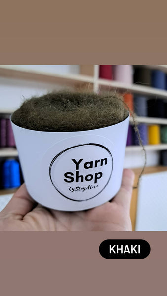 Mohair Solo Khaki Yarn