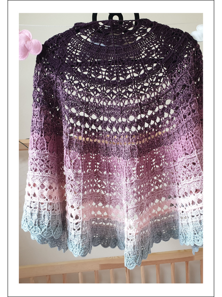 Crochet Pattern Sunset Shawl