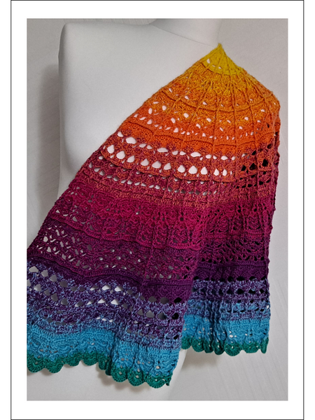 Crochet Pattern Sunset Shawl