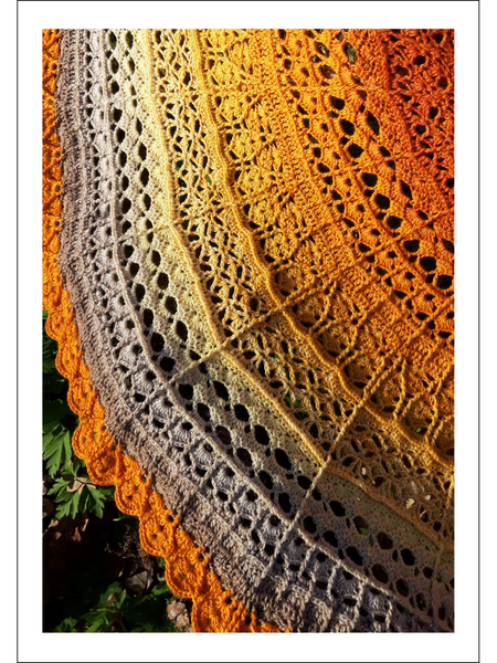 Crochet Pattern Sunset Shawl