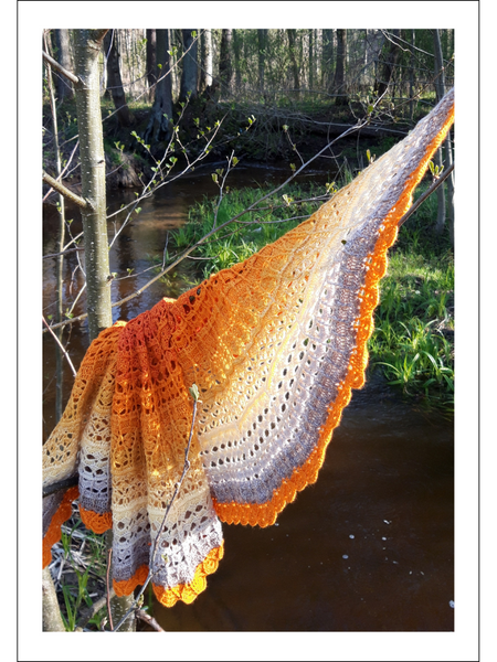 Crochet Pattern Sunset Shawl