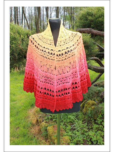 Crochet Pattern Sunset Shawl