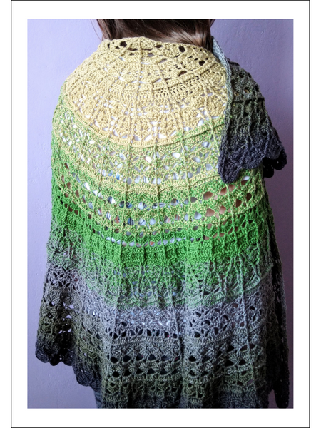 Crochet Pattern Sunset Shawl