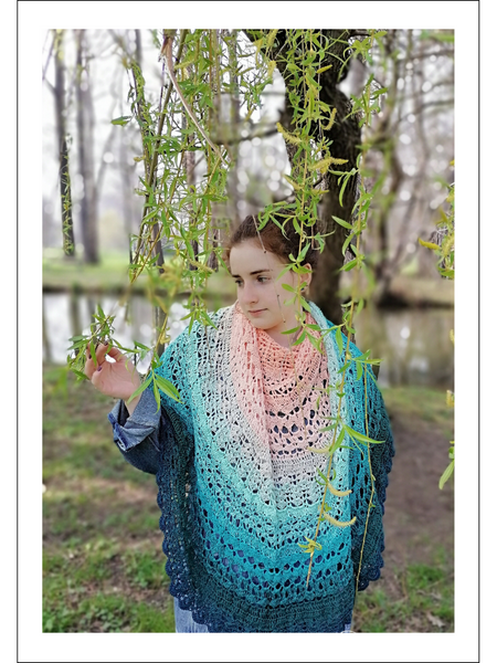 Crochet Pattern Sunset Shawl