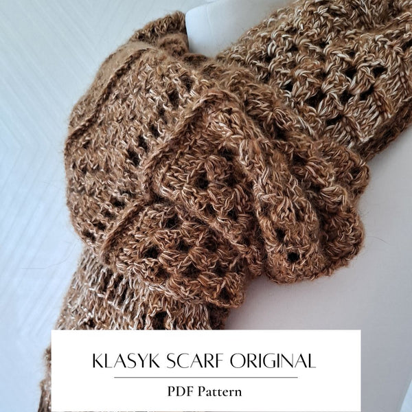 Crochet Pattern Klasyk Scarf Original