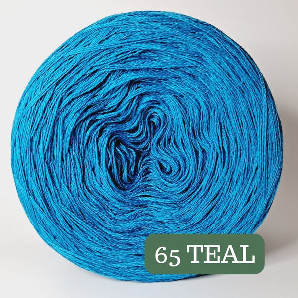 Pure Merino Solid Teal Yarn Cake, Extrafine Superwash