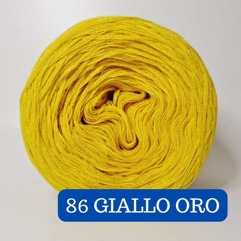100% Cotton Solid Giallo Oro Yarn Cake