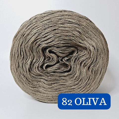 100% Cotton Solid Oliva Yarn Cake